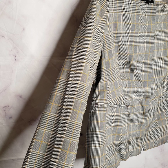 ASHLEY STEWART Checkered Button Down Long sleeve Blouse 18 - Picture 3 of 10